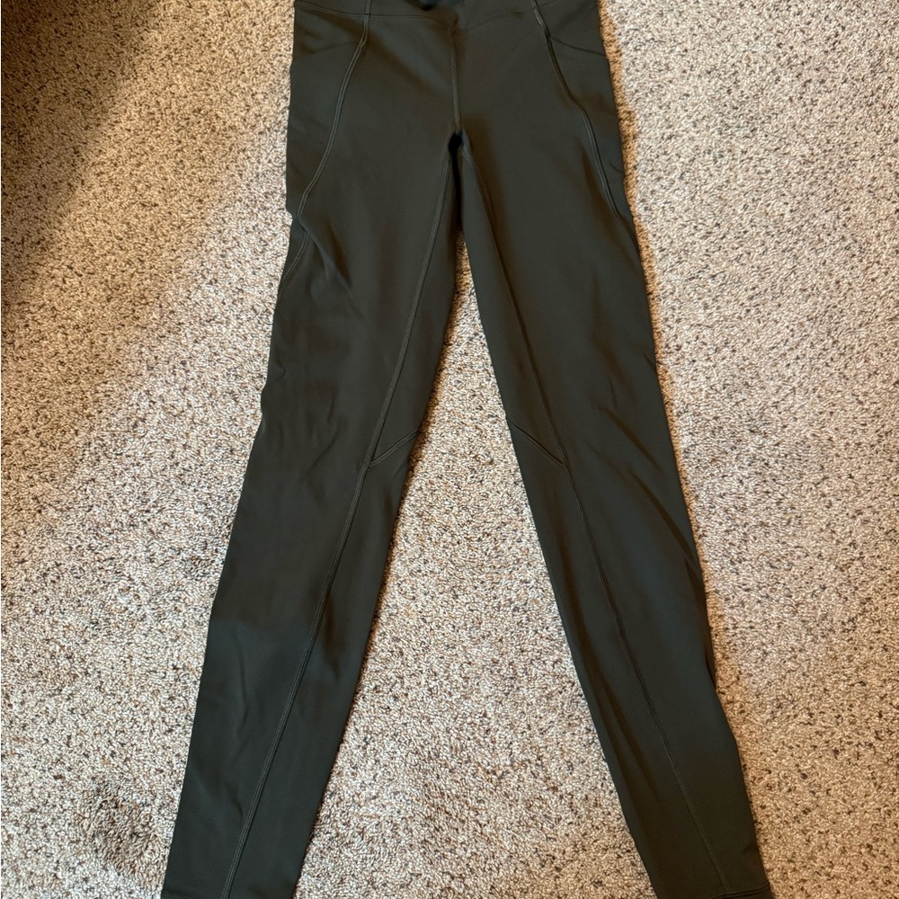 Lululemon Dark Green High-Waisted Leggings
